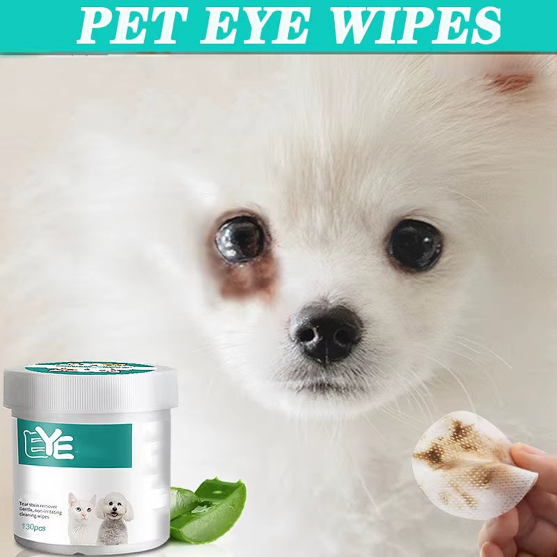 130 lingettes humides pour les yeux des chien & chat